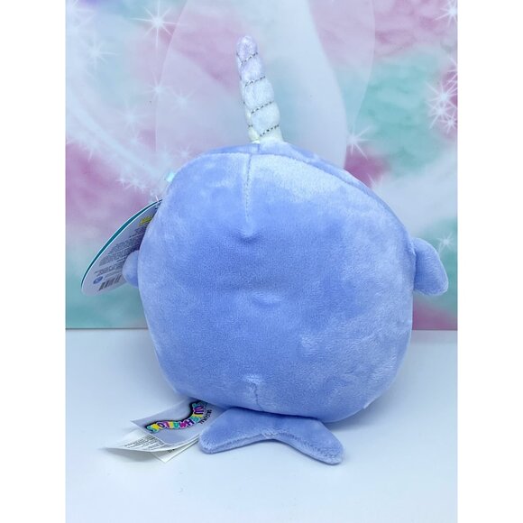 Squishmallow Kelly Toys 5” Naomi Narwhal # 2 Blue Rainbow Tummy NWT New Plush - Picture 2 of 4